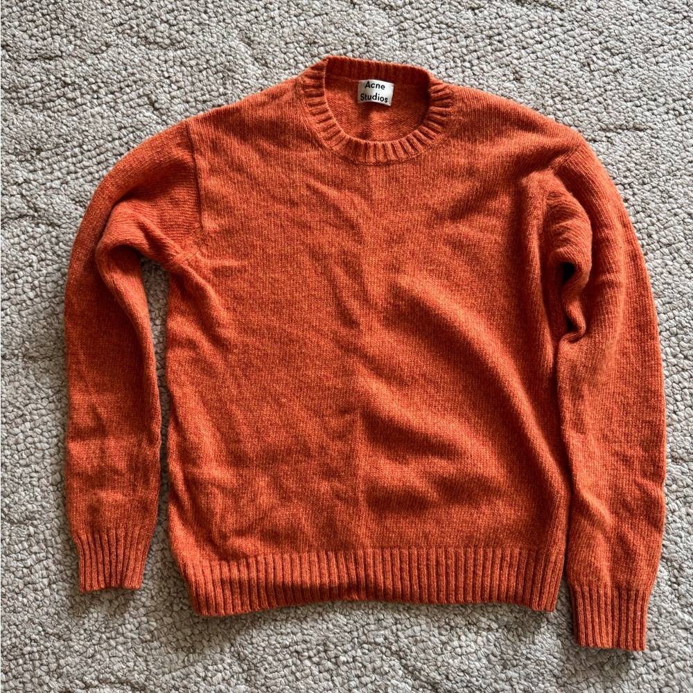 Acne Vibrant Orange Crewneck Sweater